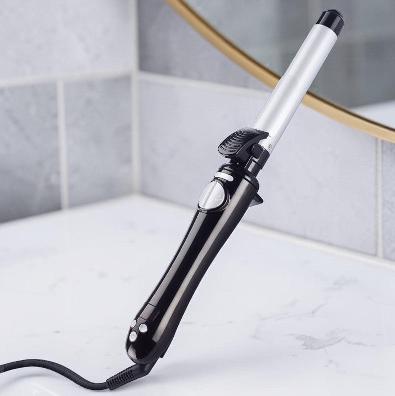 Rizador automático zafiropulse PERENNE Air-Wave Pro con barril cerámico blanco y mango ergonómico negro